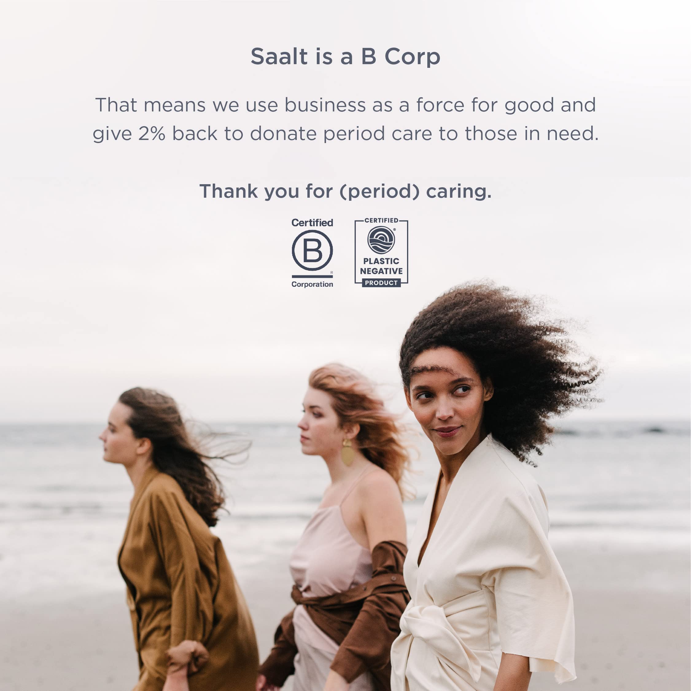 saalt Reusable Period Underwear - Comfortable, Thin, and Keeps You Dry from All Leaks